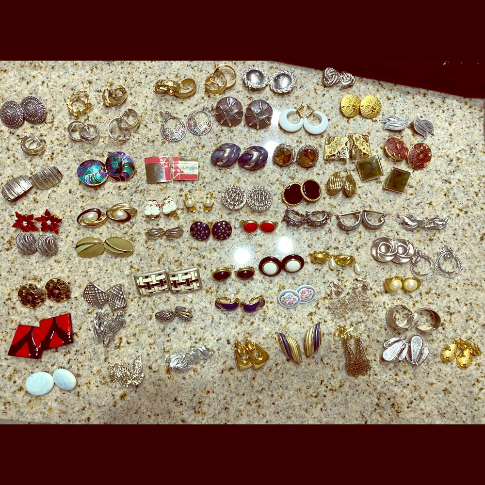 Vintage Clip on Earrings (56 pair)